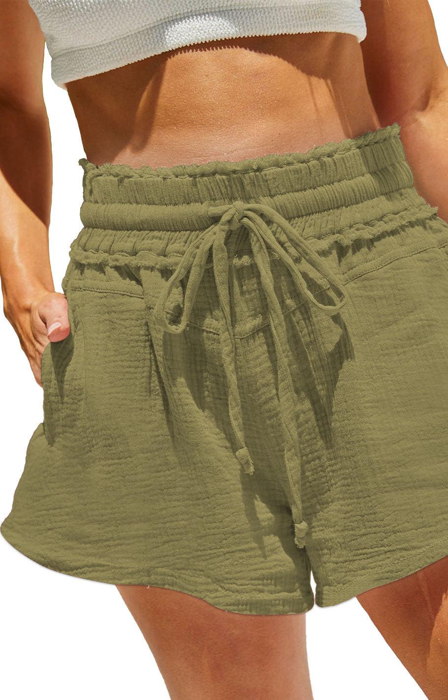 Dame Behagelige Strandshorts med elastisk linning og snor Stilla