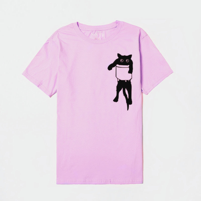 Dame Stilfuld T-Shirt med Kreativt Grafisk Design Stilla