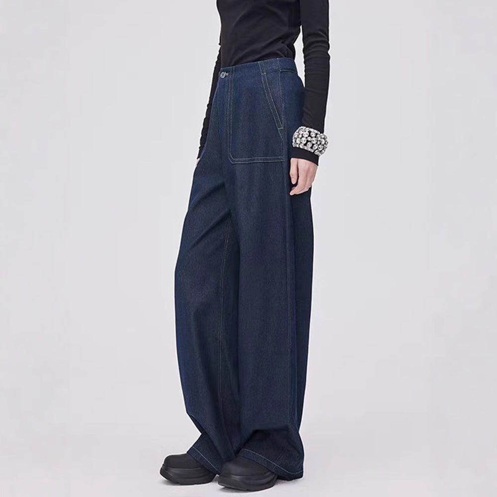 Dame mode jeans med bred pasform og høj talje Stilla