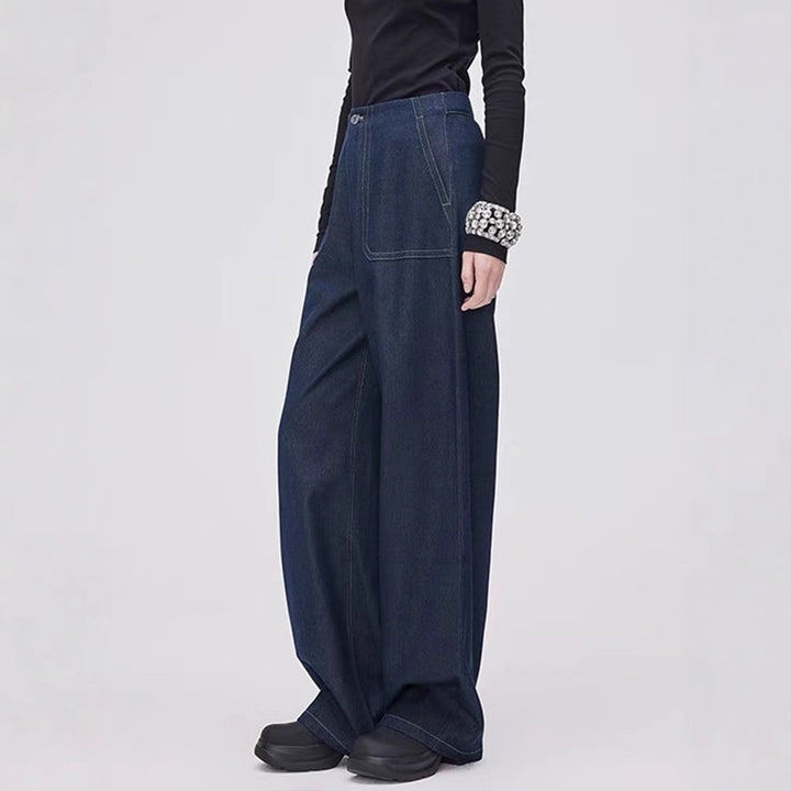 Dame mode jeans med bred pasform og høj talje Stilla