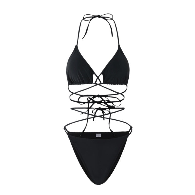 Dame Crisscross String Bikini Sæt Stilla