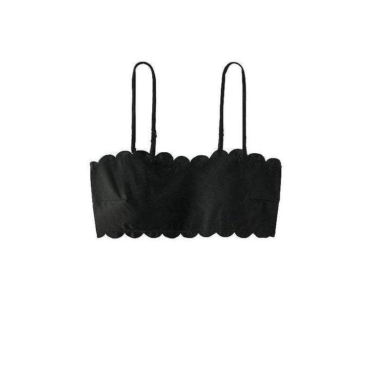 Dame Crop-Top med elegant bølgekant og justerbare stropper Stilla