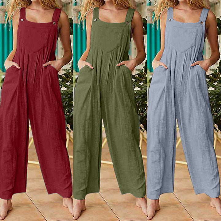 Femme Let Linned Bukser Stilla
