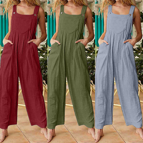 Femme Let Linned Bukser Stilla