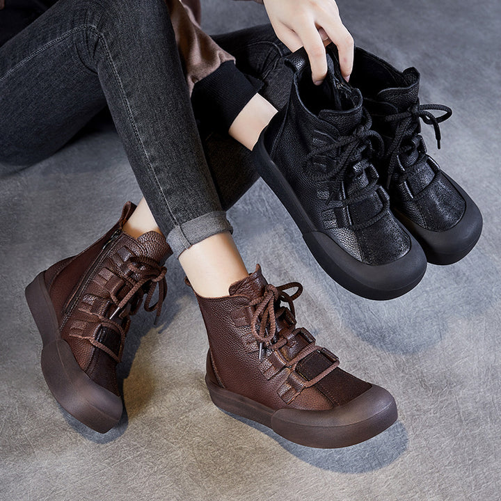 Kvinder Casual High-Top Sneakers med Rem-Detail Stilla