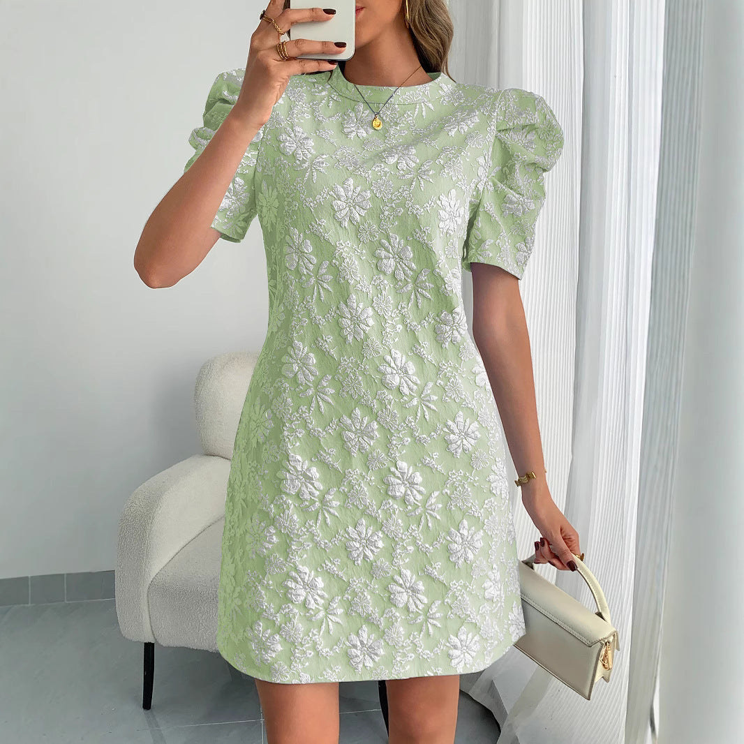 Kvinder Broderet Floral Mini Kjole Stilla