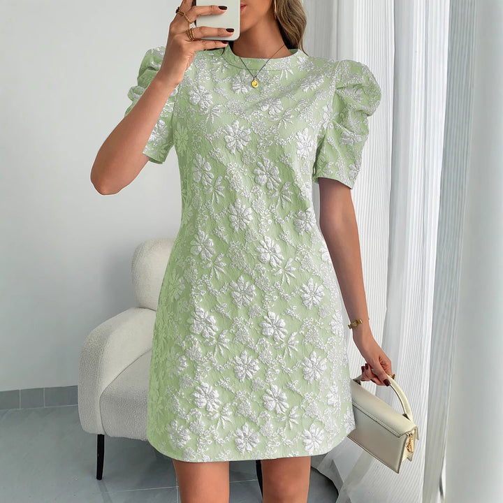 Kvinder Broderet Floral Mini Kjole Stilla