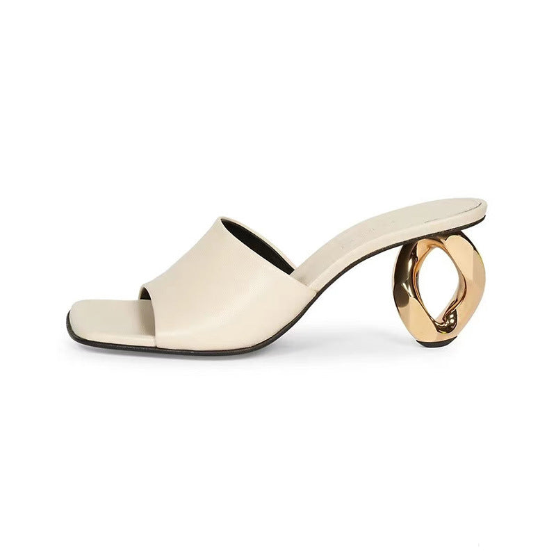 Femme Modern Minimalistisk Åben-Tå Skridsikker-Sandaler Stilla
