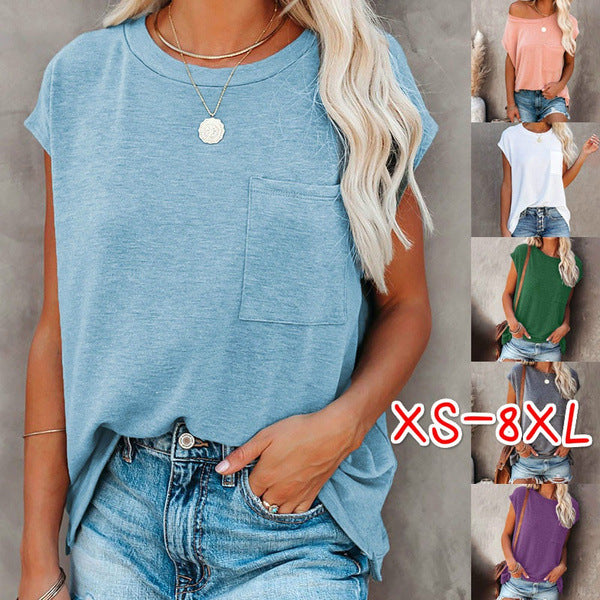Dame Oversized T-shirt med afslappet snit og brystlomme Stilla
