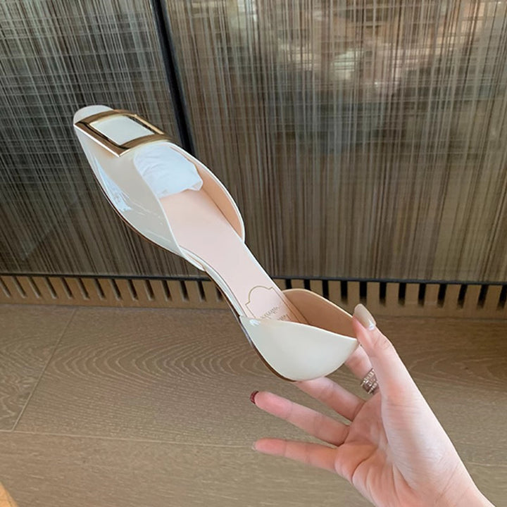 Dame Elegante Slip-On Mules med Dekorative Spænder Stilla