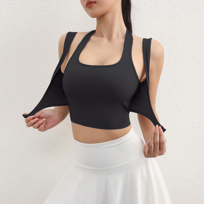 Dame Sporty Crop-Top med innovativt rygdesign og åndbare egenskaber Stilla