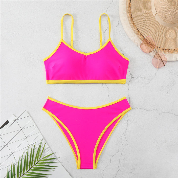 Dame bikini-sæt med sporty design og justerbare stropper Stilla