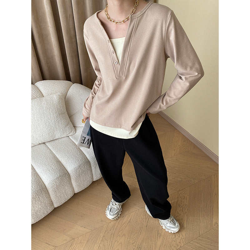 Kvinders Urban Sweater med Knap Detaljer Stilla