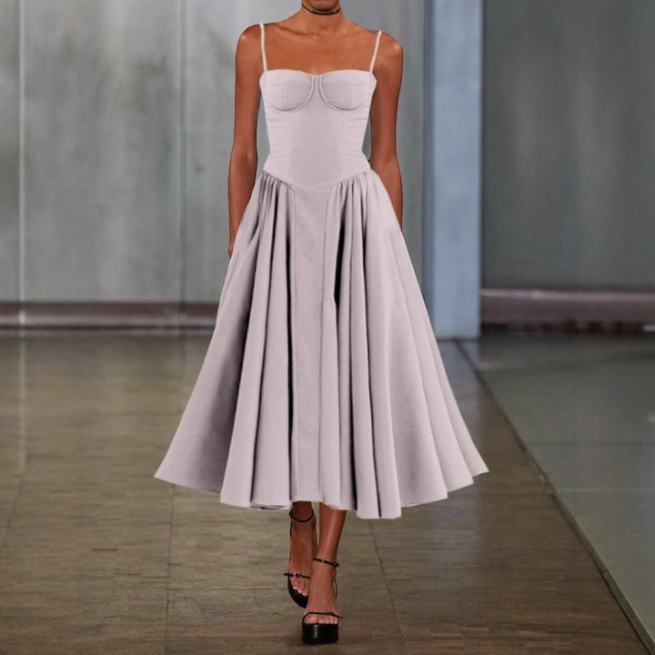 Dame Elegant A-linje Midi Kjole Stilla