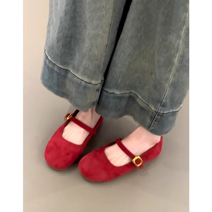 Damer elegante Mary Jane balletfløjter med justerbar spænde og komfortsål Stilla