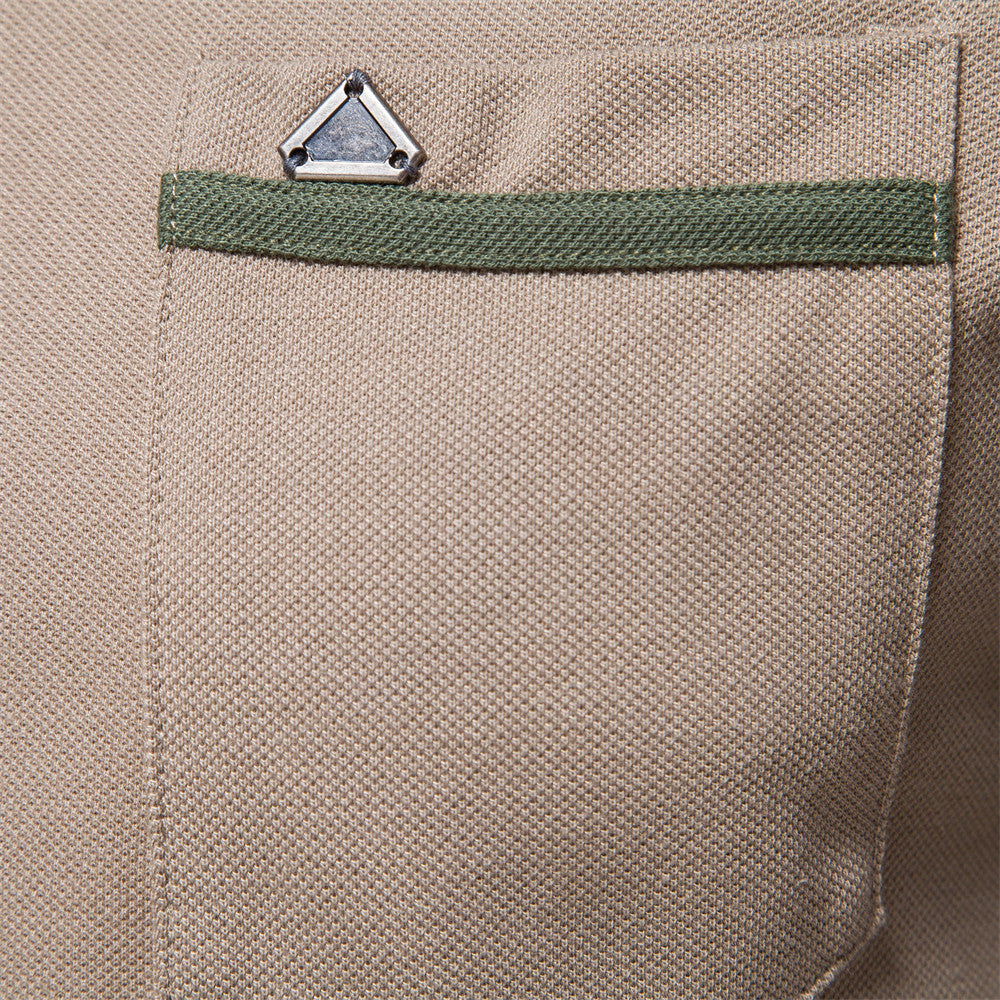 Herrer Poloshirt med moderne ståkrave og praktisk lynlås Stilla