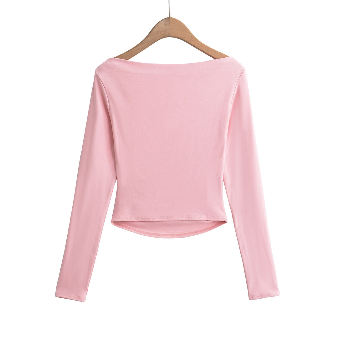 Dame elegant langærmet shirt med flæse detaljer Stilla