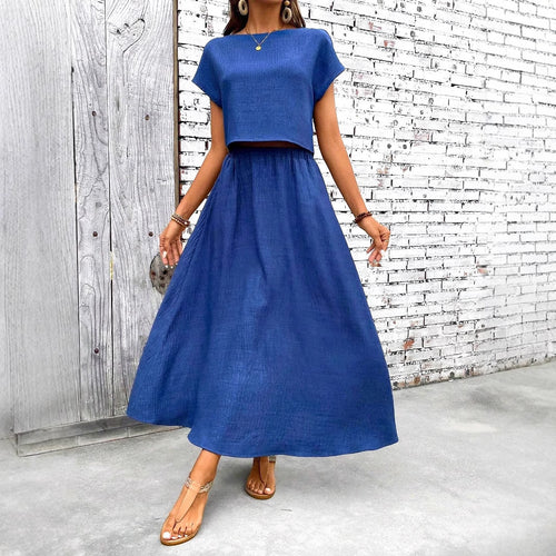 Dame Maxi-kjole med cropped overdel og afslappet snit Stilla