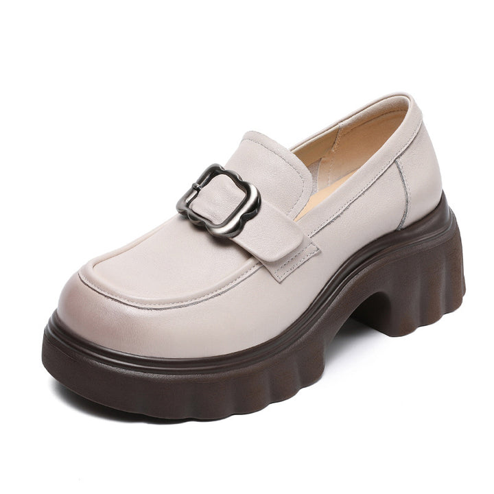 Dame Chunky Platform Slipper med dekorativt spænde detaljer Stilla