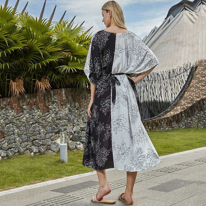 Dame Maxi-kjole med elegant blomsterdesign og løs silhuet Stilla