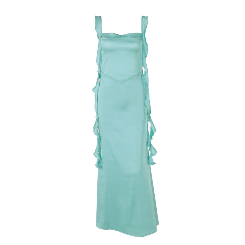 Dame Elegant Maxikjole med legende Ruffle detaljer og off-shoulder design Stilla