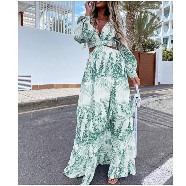 Femme Langærmet Cut-Out Maxikjole Stilla