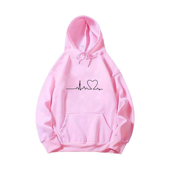 Kvinders hoodie med hjerte banksymptom Skovae