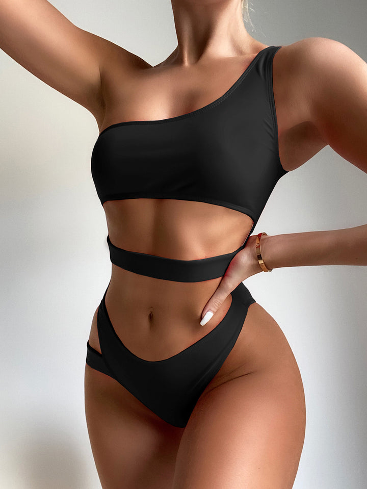 Dame Ensidig Bikini med raffinerede cut-out detaljer og højt skåret trusse Stilla