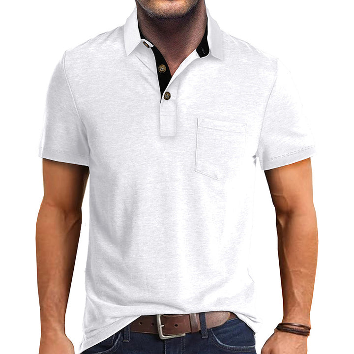 Herrer Polo-T-shirt med moderne designelementer Stilla