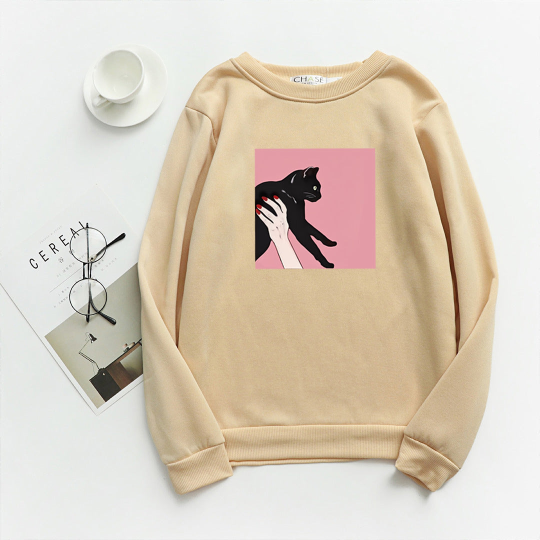 Kvinders casual sweatshirt med kreativt dyredesign Skovae