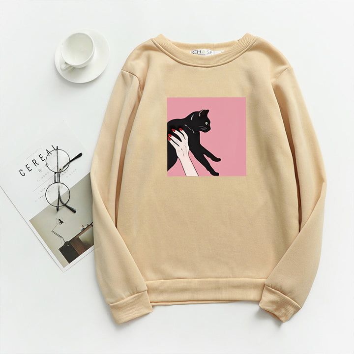 Kvinders casual sweatshirt med kreativt dyredesign Skovae