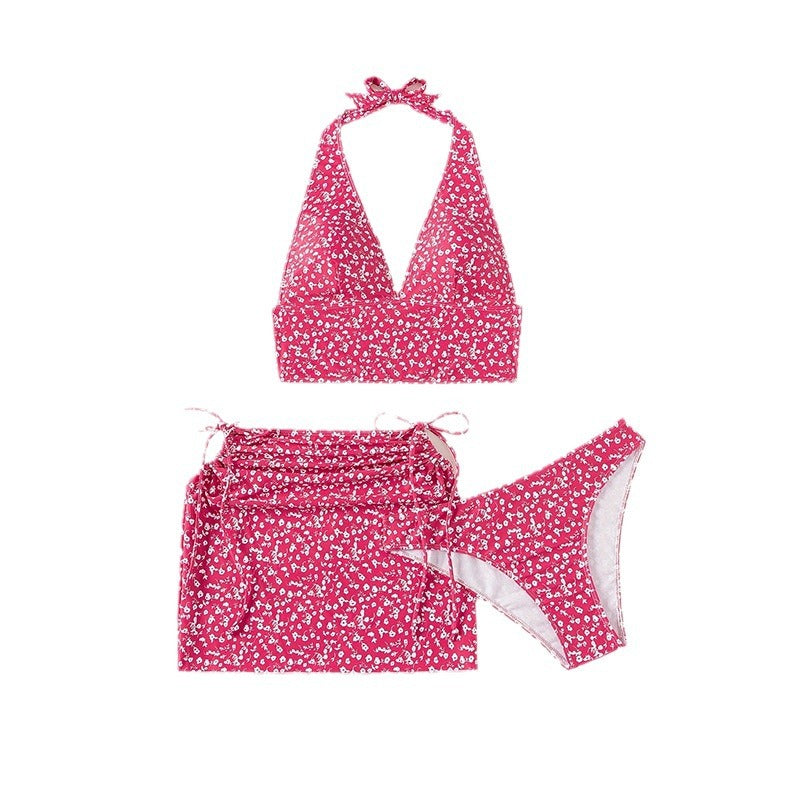 Dame Halterneck Blomster mønster Bikini Sæt Stilla