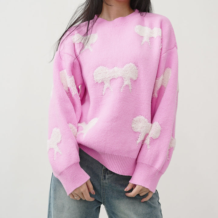 Femme Cozy Statement Strikpullover med unikt dyremotiv Stilla