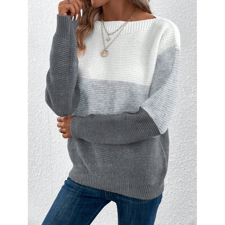 Femme Cozy Farveblok Strikpullover Stilla