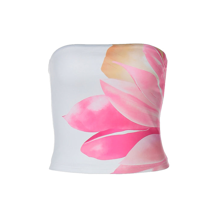 Dame blomstret bandeau top Skovae