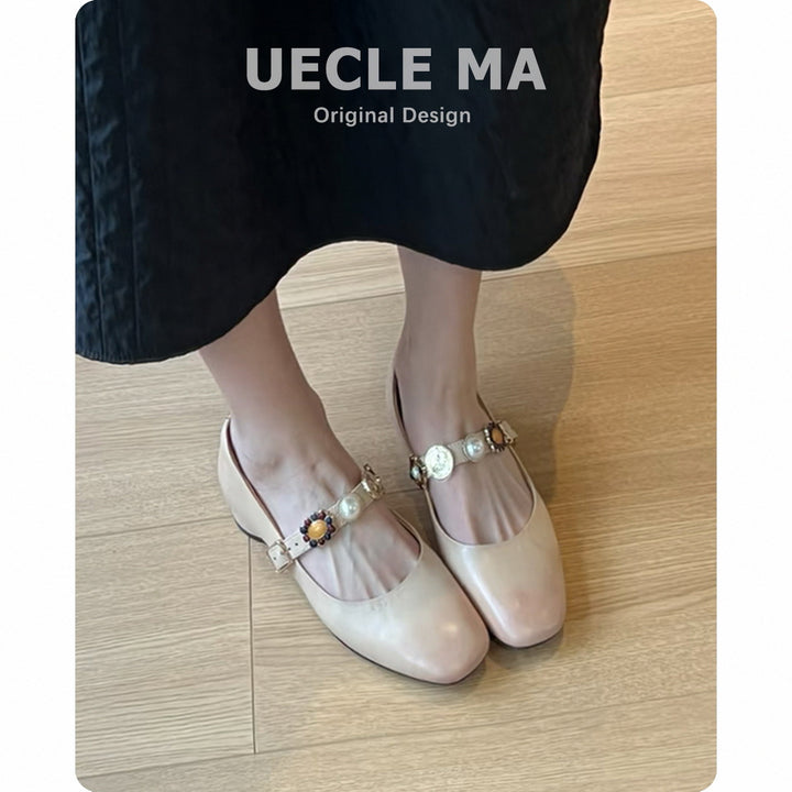 Damer elegante Mary Jane Loafers med dekorativ rem Stilla