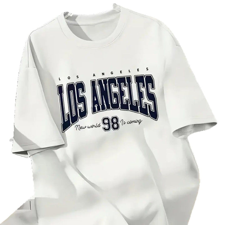Dame T-shirt med klassisk Los Angeles skrift og sporty design Stilla