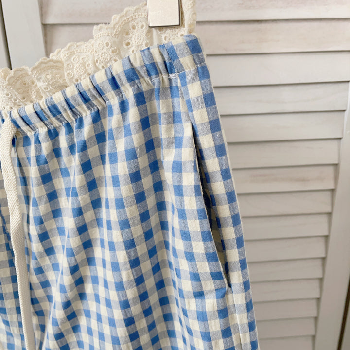Femme Relaxed Fit Gingham Lounge Bukser Stilla