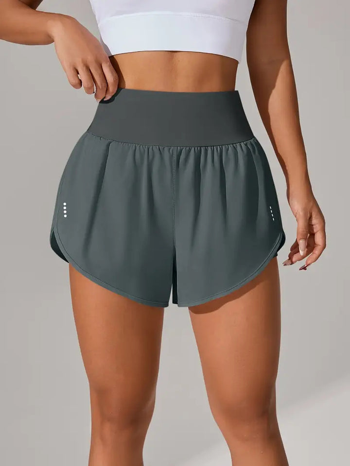 Dame Sporty Løbe shorts med strækbart liv og åndbare mesh-indsæt Stilla