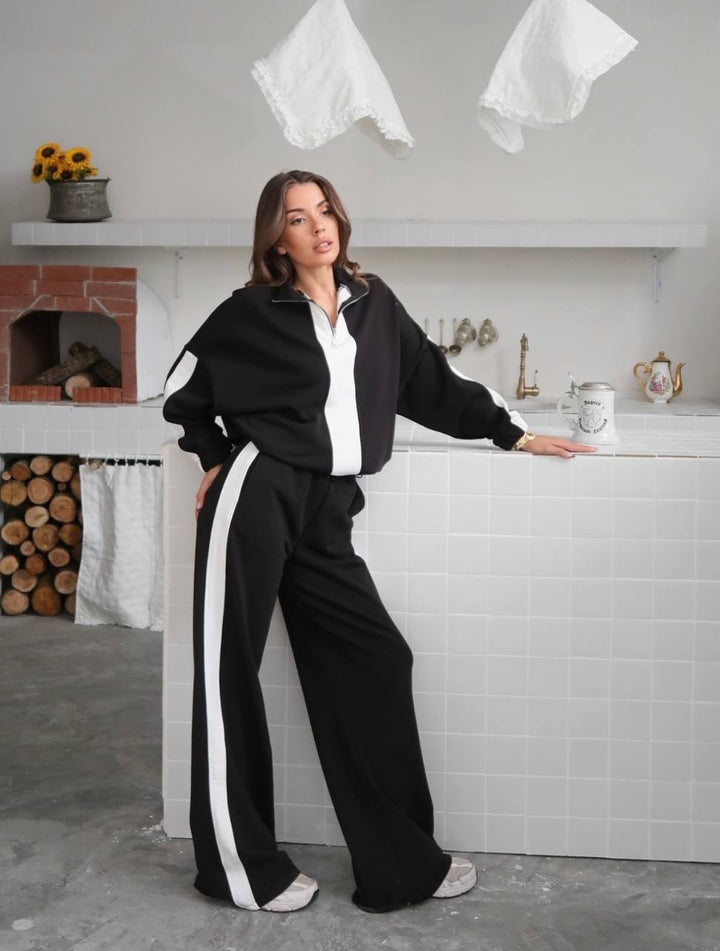Kvindernes stilfulde sports loungewear sæt med elegant lynlås Skovae