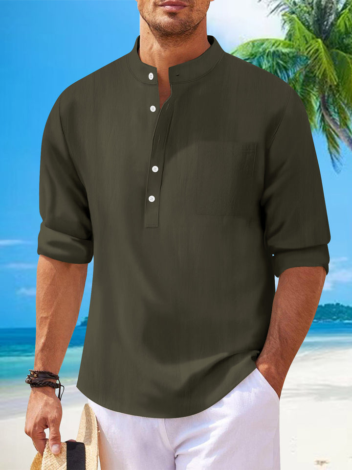 Herrer afslappet linned bluse Stilla