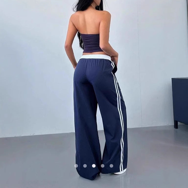 Dame Sporty Joggingbukser med sidelange stribemærker Skovae