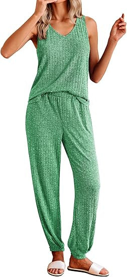 Dame Relaxed Fit Stribet Loungewear Sæt Stilla