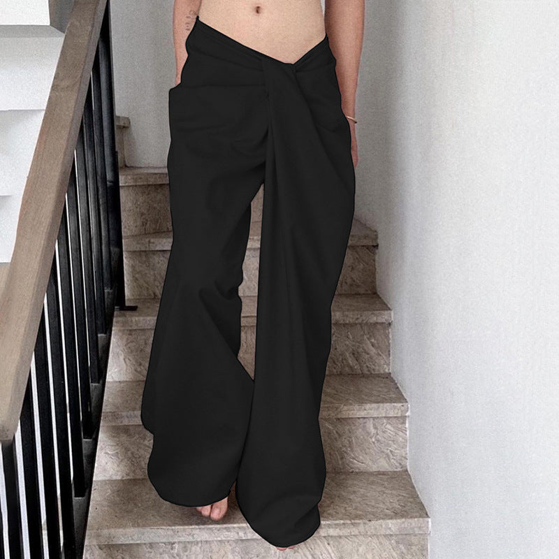 Dame elegante Palazzo-bukser med raffineret drapering Skovae