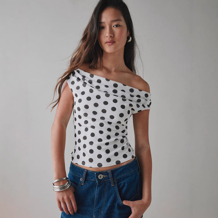 Damer Off-Shoulder Top med figurvenlig snit Skovae
