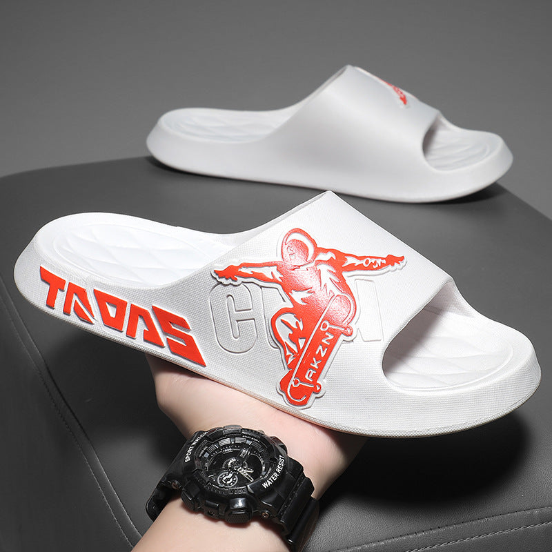 Dame Sporty Badetøfler i Skate-Design Stilla