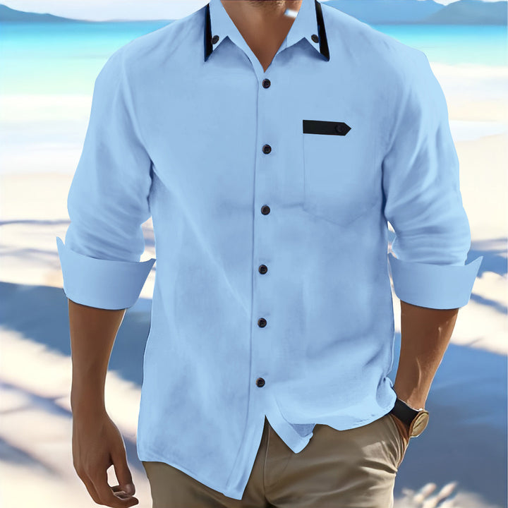 Herrer Fritid Button-Up Skjorte Stilla