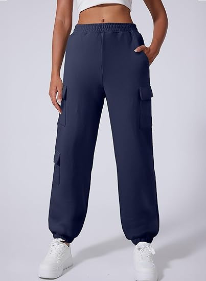 Dame Cargo-Style Sweatpants Stilla