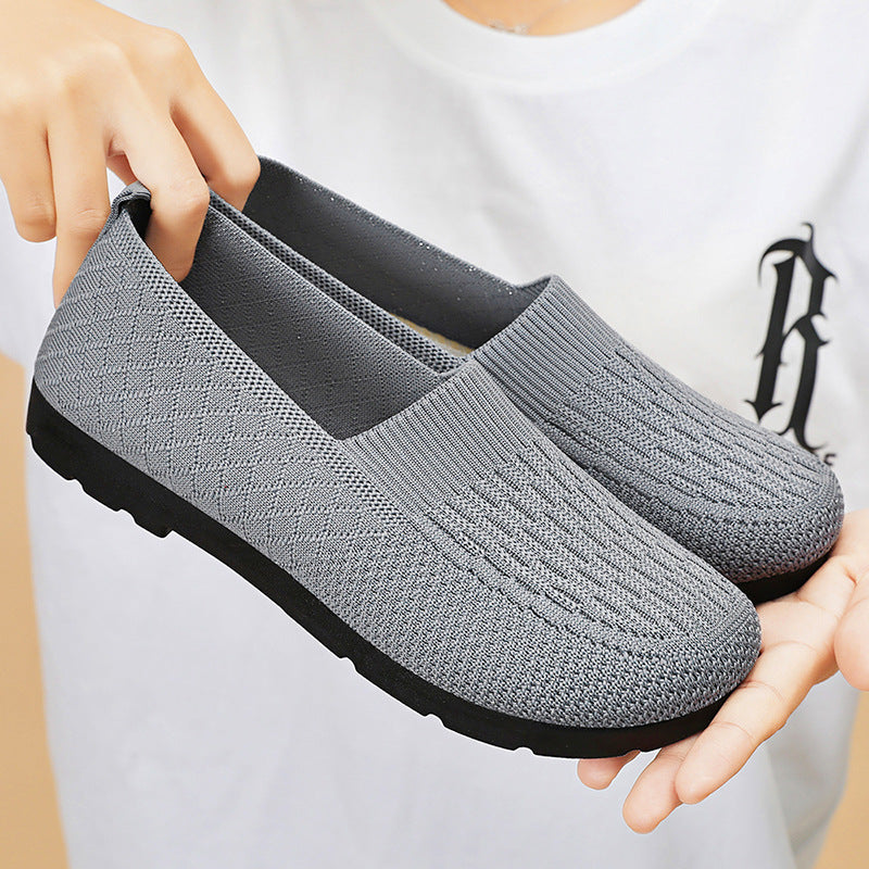 Femme Stilfulde Slip-On Fritidssneakers med åndbart strikdesign Stilla