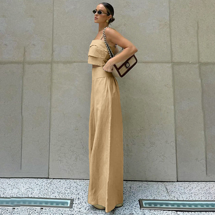 Damer videre kombinerbar todelt sæt med cropped top og palazzo-bukser Stilla